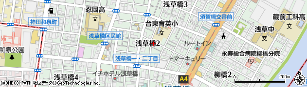 東京都台東区浅草橋2丁目周辺の地図