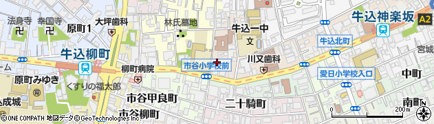 オーギュメント牛込神楽坂駐車場【バイク専用】周辺の地図