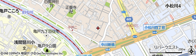 東京都江戸川区平井2丁目8周辺の地図