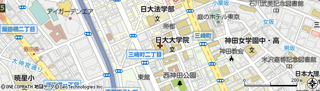 日本大学　神田三崎町キャンパス　法学部　本館３Ｆ大講堂周辺の地図