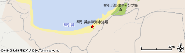 琴引浜掛津海水浴場周辺の地図