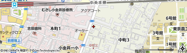 セブンイレブン小金井中町３丁目店周辺の地図