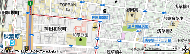ライフ神田和泉町店周辺の地図