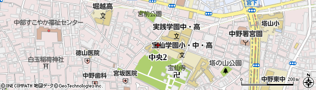 こども教育宝仙大学周辺の地図