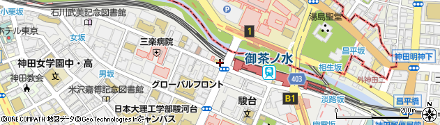 神田警察署お茶の水交番周辺の地図