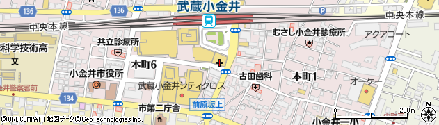 ホットヨガスタジオ ラバ 武蔵小金井店(LAVA)周辺の地図