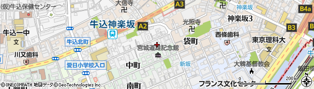東京都新宿区北町5周辺の地図