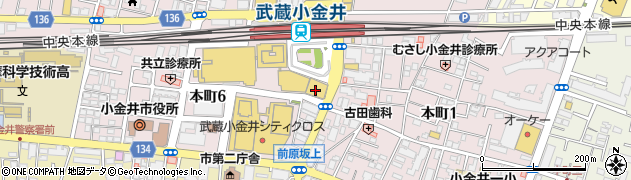 成城石井武蔵小金井店周辺の地図