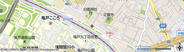 東京都江戸川区平井2丁目2-7周辺の地図