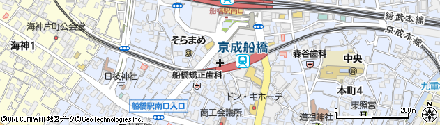 大蔵質店　船橋２号館周辺の地図