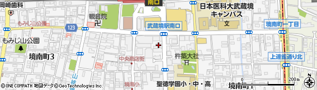 多摩信用金庫武蔵境南口支店周辺の地図