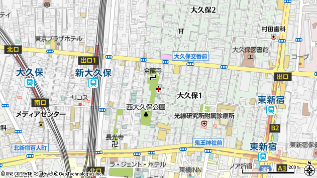 〒169-0072 東京都新宿区大久保の地図
