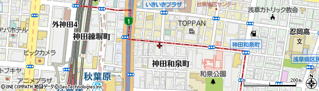 東京都千代田区神田和泉町1-4周辺の地図