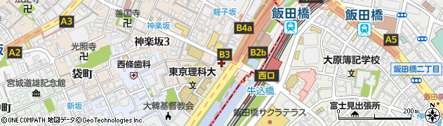 東京都新宿区神楽坂1丁目10周辺の地図