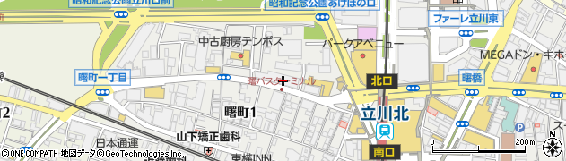 東京都立川市曙町1丁目32-17周辺の地図