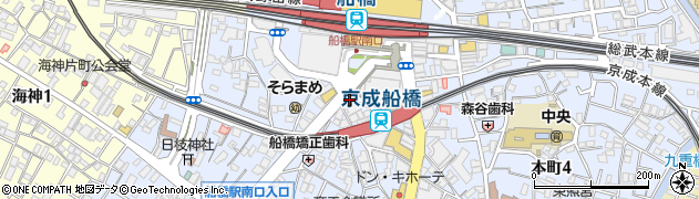東京餃子軒 船橋店周辺の地図
