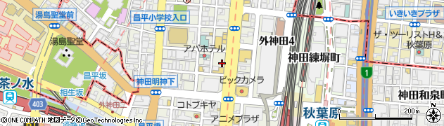 東京都千代田区外神田3丁目13周辺の地図