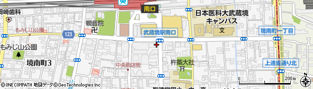 松屋 武蔵境南口店周辺の地図
