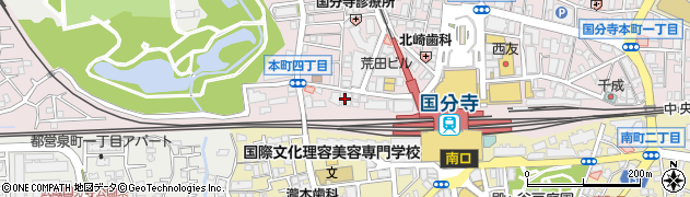 炭火酒場 鶏眞 国分寺周辺の地図
