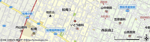 東京都杉並区松庵3丁目7-7周辺の地図