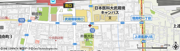 天狗武蔵境店周辺の地図