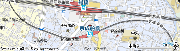 三菱ＵＦＪ信託銀行船橋支店周辺の地図