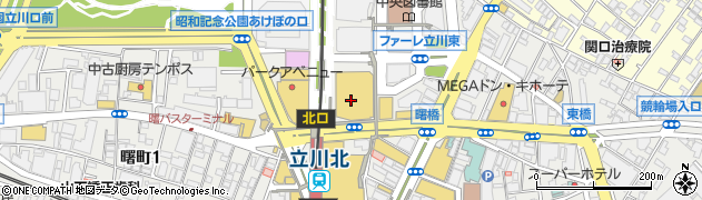 いなば和幸 立川ガーデンテーブルズ店周辺の地図