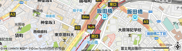 東京都新宿区神楽河岸周辺の地図