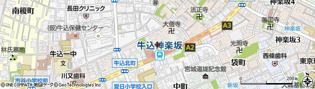 キッチンコート神楽坂店周辺の地図