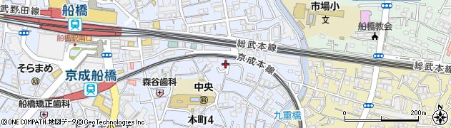 千葉県船橋市本町4丁目14-12周辺の地図