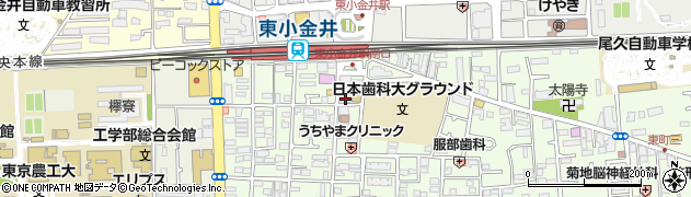 東京都小金井市東町4丁目42-3周辺の地図