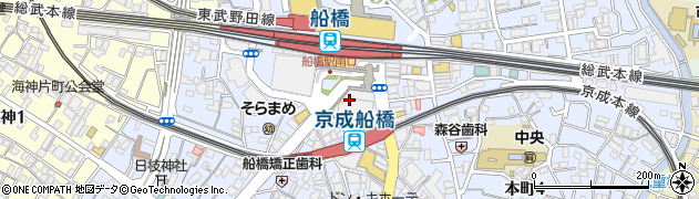 くすりの福太郎船橋ＦＡＣＥ店周辺の地図