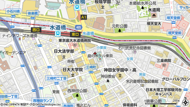 〒101-0061 東京都千代田区神田三崎町の地図