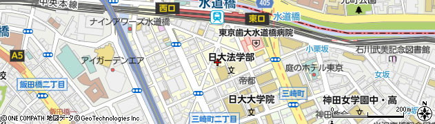 東京都千代田区神田三崎町周辺の地図