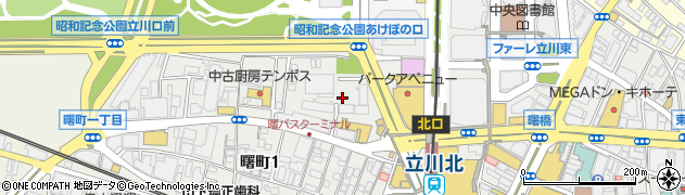 東京都立川市曙町1丁目32周辺の地図