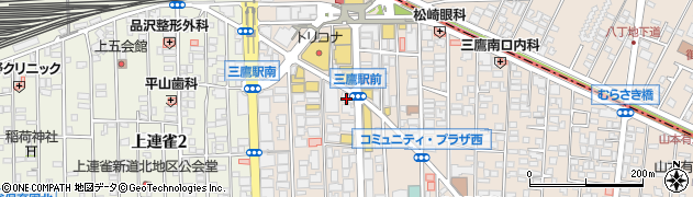 松屋三鷹南口店周辺の地図
