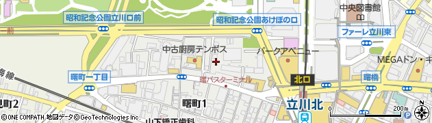 東京都立川市曙町1丁目32-21周辺の地図
