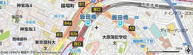 ファミリーマート飯田橋プラーノ店周辺の地図