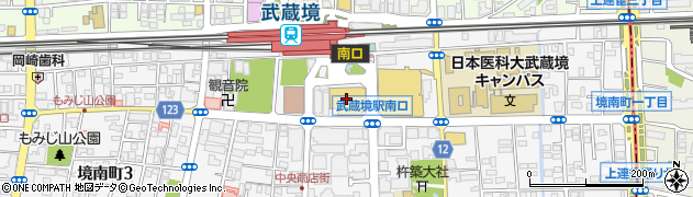 ザ・クロックハウス武蔵境店周辺の地図