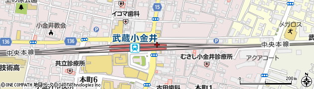 ニッポンレンタカー武蔵小金井駅前営業所周辺の地図