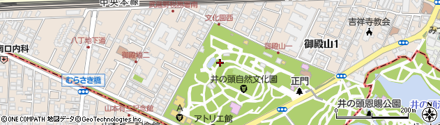 東京都武蔵野市御殿山周辺の地図