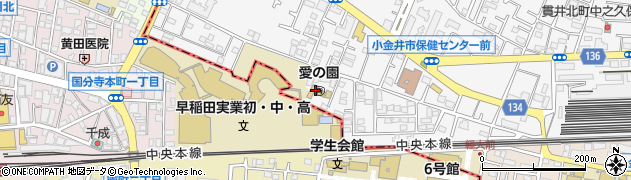 賀川学園周辺の地図