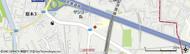 千葉県市川市二子飛地周辺の地図