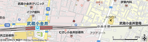 セブンイレブン武蔵小金井駅東店周辺の地図