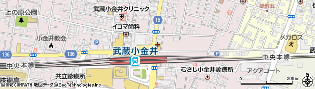 ファミリーマート武蔵小金井駅前店周辺の地図