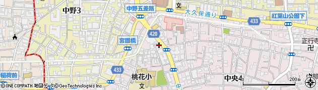 ニッポンレンタカー中野南口営業所周辺の地図