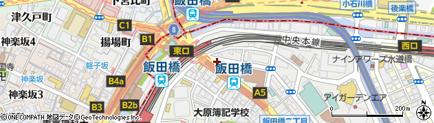 モスバーガー飯田橋東店周辺の地図