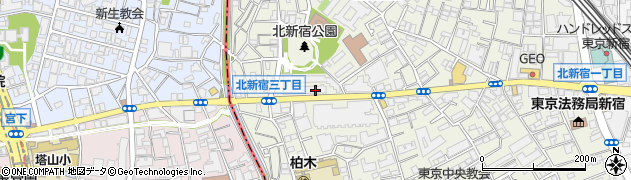 北新宿パークハイツ周辺の地図