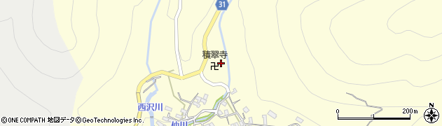 積翠寺周辺の地図