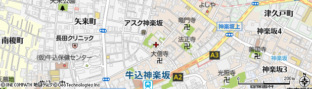 東京都新宿区横寺町18周辺の地図